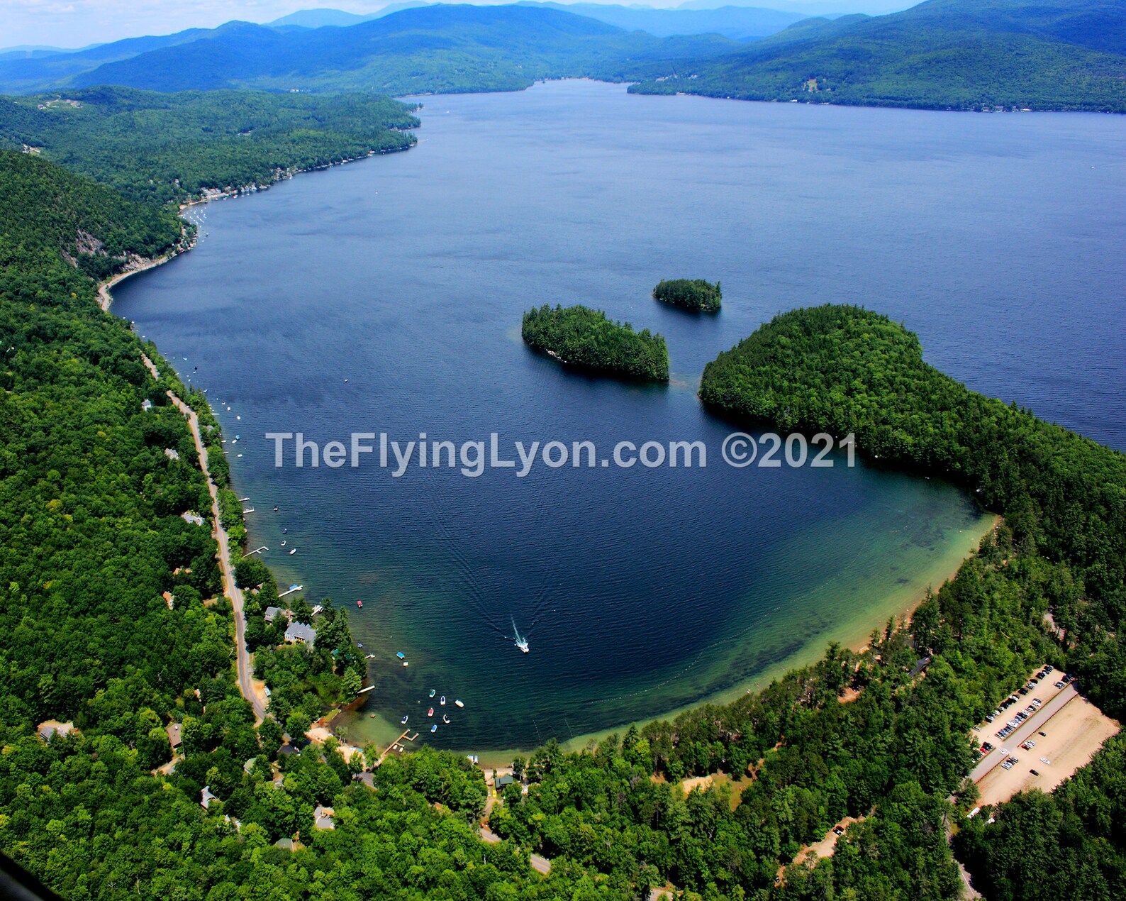 Newfound Lake Wellington State Park NH 16 X 20 Frameable Aerial