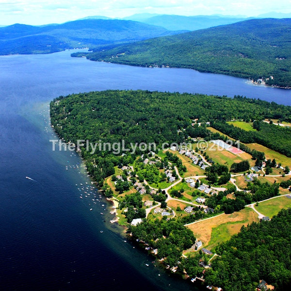 Newfound Lake Whittemore Point NH 16" X 20" Frameable Aerial Photograph