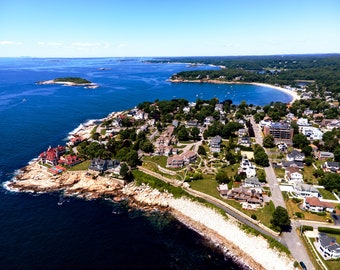 Magnolia Coast Gloucester Massachusetts Boston Skyline 16" X 20" Frameable Aerial Photograph