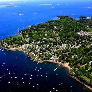 Marblehead Harbor Naugus Head Massachusetts 16&quot; X 20&quot; Frameable Aerial Photograph by Todd Lyon