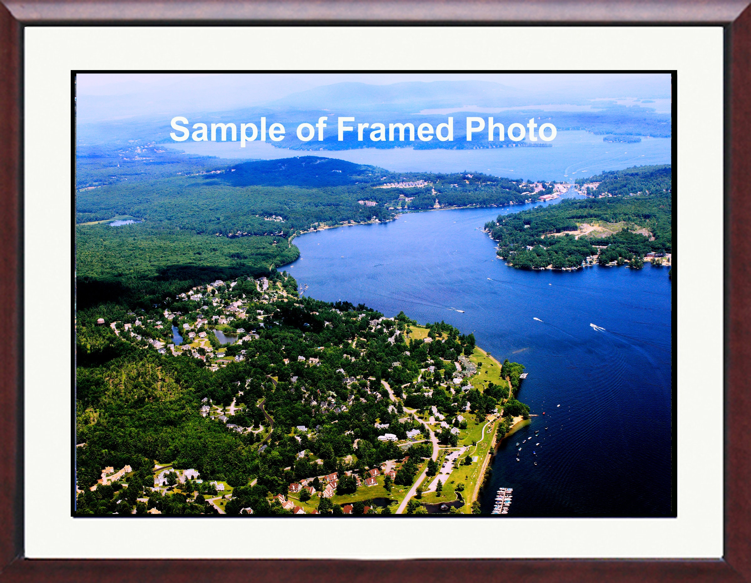 South Down Shore Paugus Bay Laconia NH 16 X 20 Frameable Aerial