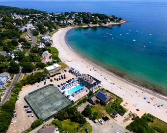 Magnolia Beach Manchester by the Sea - Gloucester Massachusetts 16" X 20" Frameable Aerial Photograph