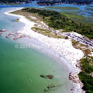 Winngaersheek Beach, Cape Ann, Gloucester Massachusetts 16&quot; X 20&quot; Frameable Aerial Photograph