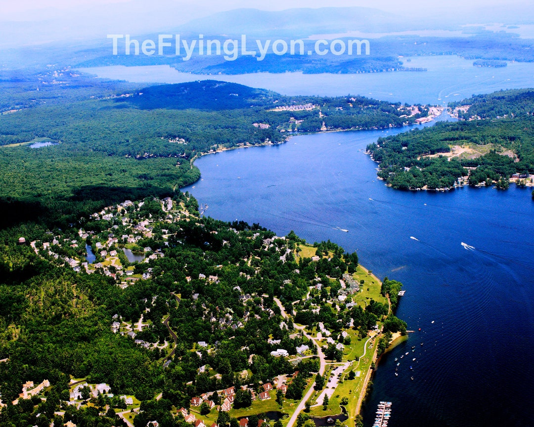 South Down Shore Paugus Bay Laconia NH 16 X 20 Frameable Aerial