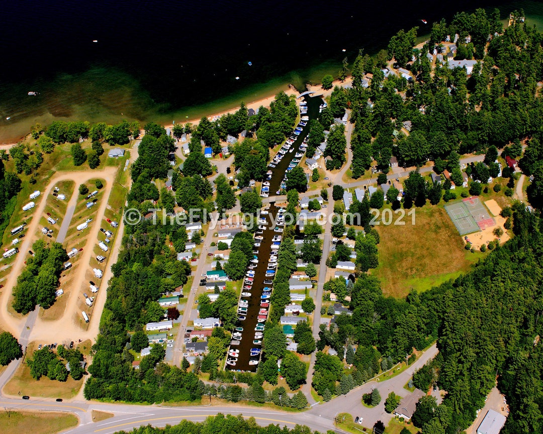 Gilford, Lake Shore Park Lake Winnipesaukee NH 16 X 20 Frameable Aerial