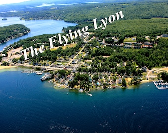 Weirs Beach Laconia NH 16" X 20" Frameable Aerial Photograph