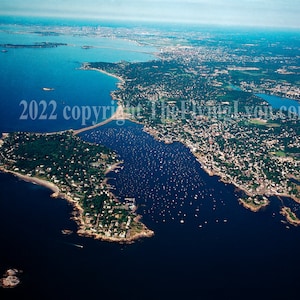 Marblehead Harbor Massachusetts at 10000 Feet 16&quot; X 20&quot; Frameable Aerial Photograph