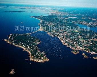 Marblehead Harbor Massachusetts at 10000 Feet 16" X 20" Frameable Aerial Photograph