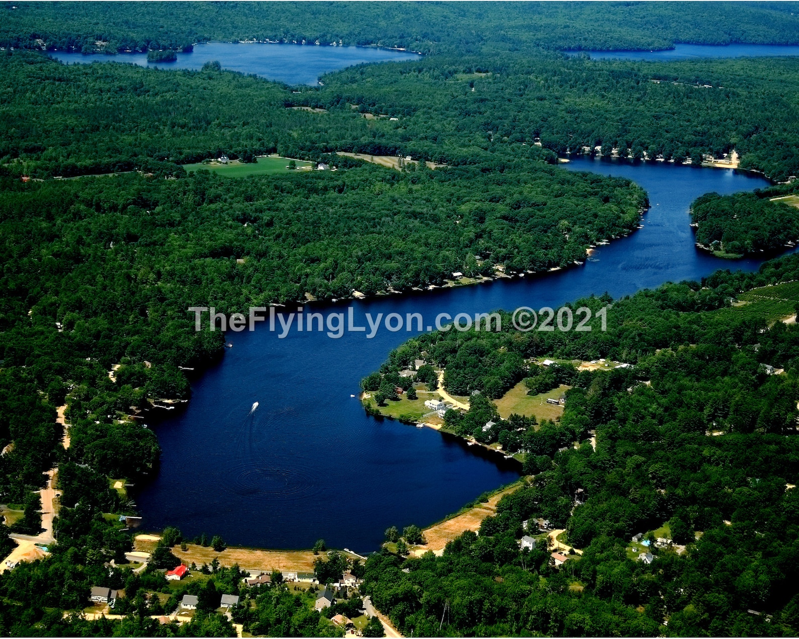 Locke Lake Barnstead New Hampshire 16 X 20 Frameable Aerial Photograph