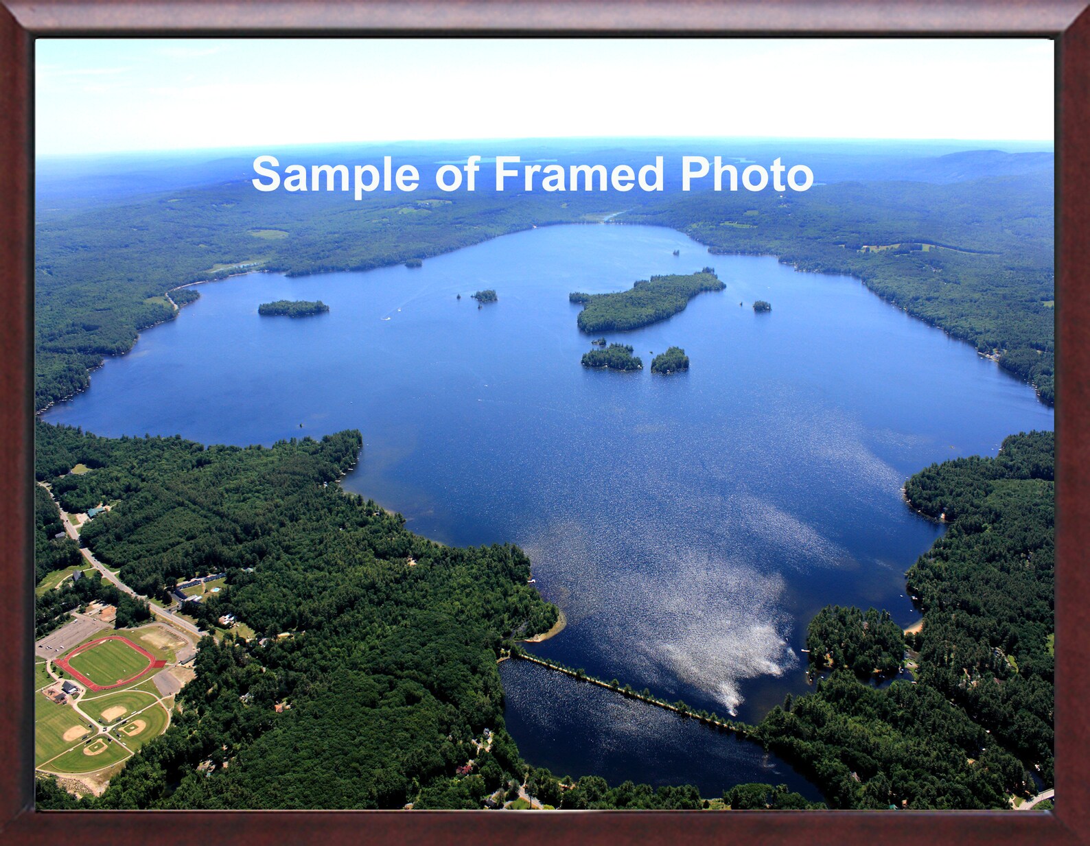 Lake Wentworth NH 16x20 aerial photo fits into a standard Etsy