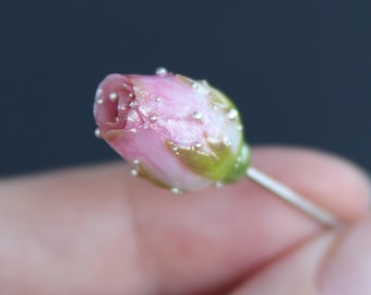 Rosehip Berry Pin Berry Brooch Plant Botanical Hawthorn Polymer Clay Pin Rosebud Pin Dog Rose Brooch
