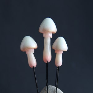 3 Pieces Set Wet Mushroom Hair Pins Amanita Hair Jewelry Glow In The Dark Hair Fork Mushroom Hair Stik