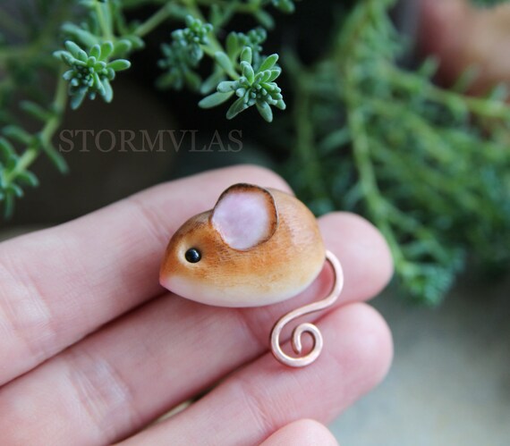 Mouse Brooch Totem Pin Mouse Pin Mice Brooch Animal Lover Jewelry