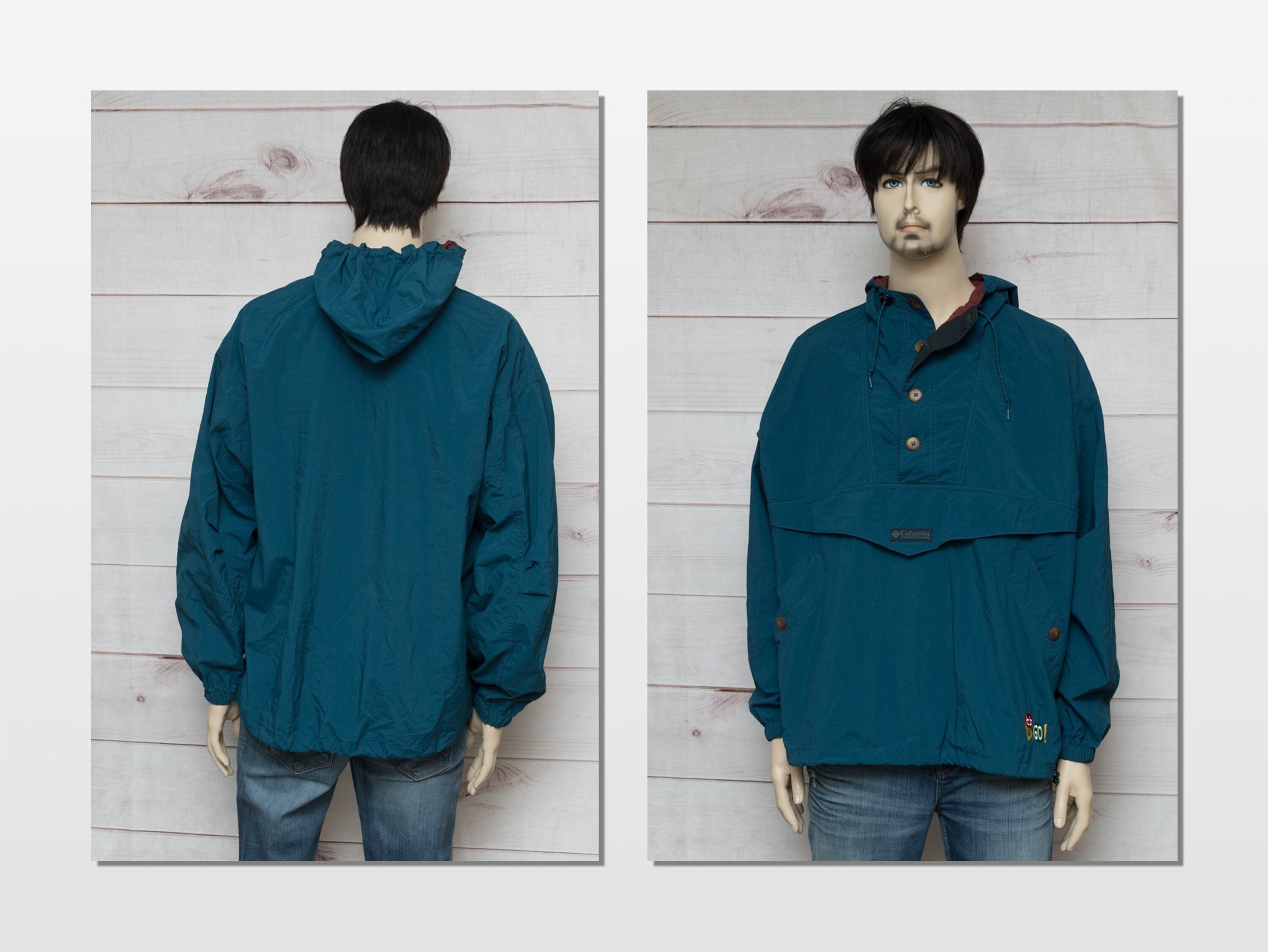 men's wool anorak outdoor jacket
