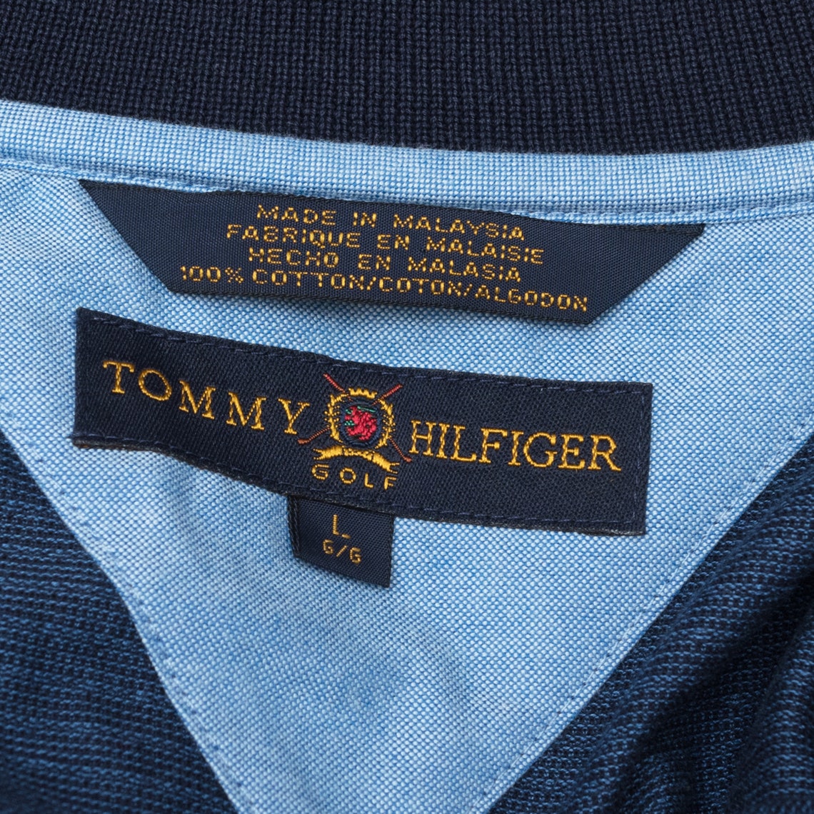 Vintage Tommy Hilfiger Golf Blue Men's Size Large Polo | Etsy