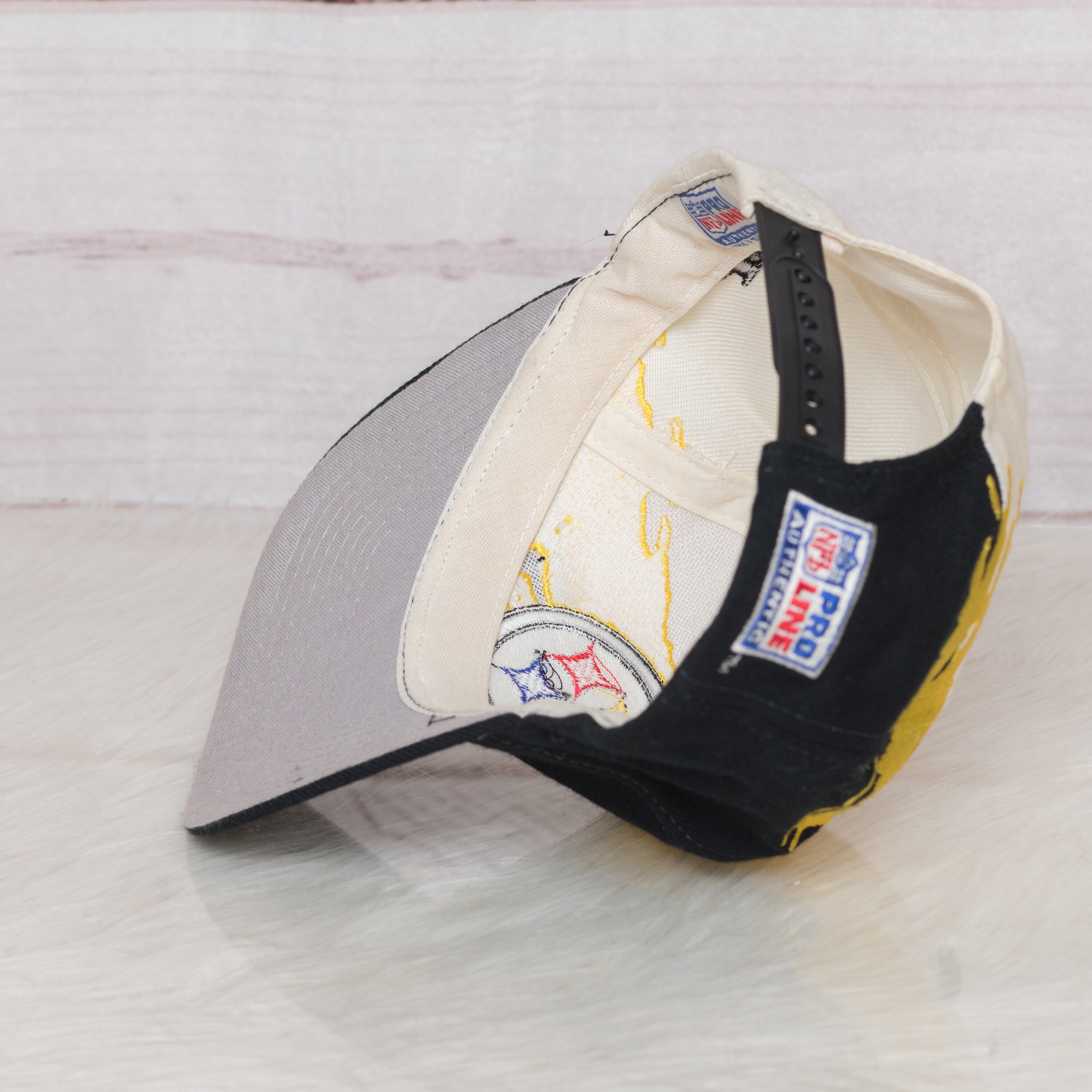 Vintage 1990s Pittsburgh Steelers Paint SPLASH Hat Snapback