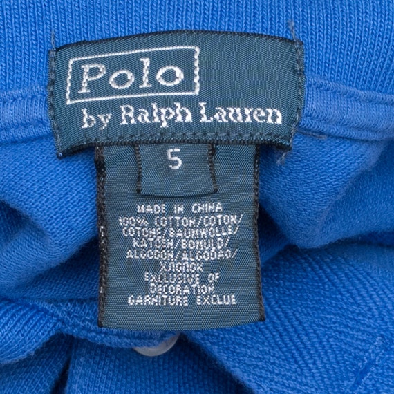 Vintage Polo by Ralph Lauren Boys Size 5  Blue & … - image 6