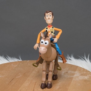 Toy Story Vintagefigurer av Woody och Bullseye 1990-talet Disney Pixar