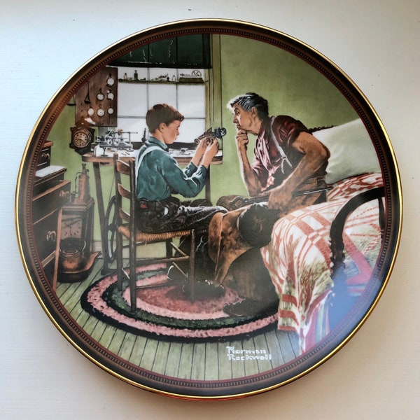 Norman Rockwell Collector Plate~” The Inventor & the Judge” ~1989~ For Display only