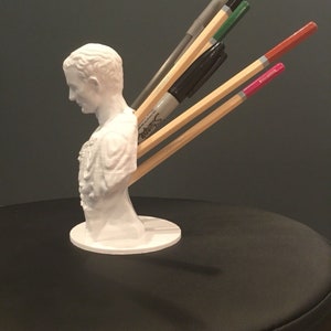 Julius Caesar Ides of March Pen / Pencil Holder Sculpture Desktop Organizer image 6