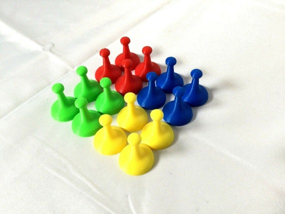 Game Pawns Clip Art with 16 Colors of Game Pieces [Movable Pieces OK]