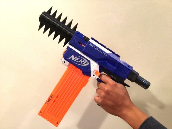 Tactical SPIKED Barrel Twist on Extension Attachment Nerf Stryfe