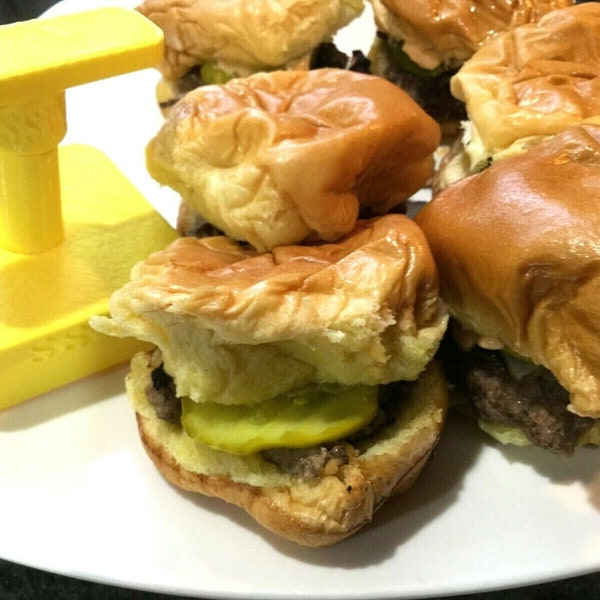 Make the Perfect Slider - White Castle Style Burger Press With Removable Handle