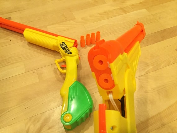Buzz Bee Double Shot Shotgun Shell Modified Sawed Off Dart Gun Cosplay Toy  Lot 2