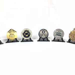 SSWI Sturdy Solid Coin Metal Minerals Display Stand Easel Holder USA All Colors