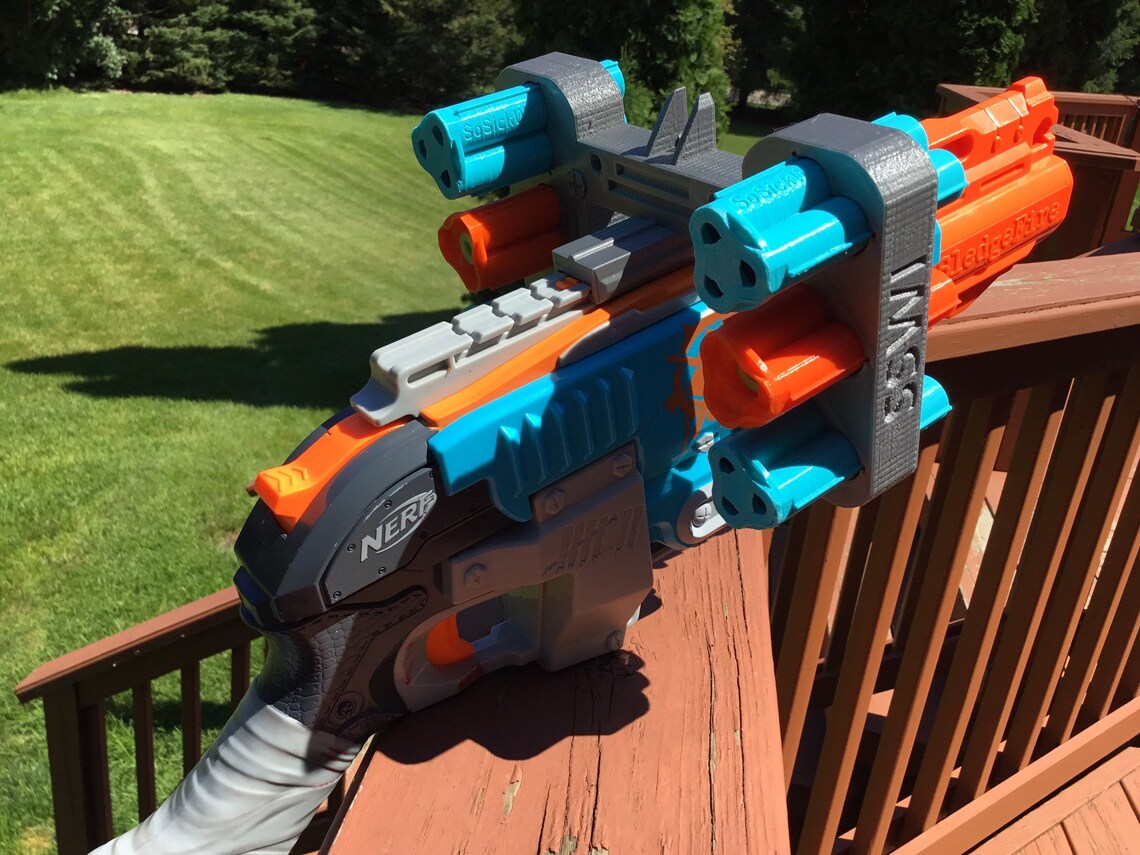 Shellback Nerf Nerf Compatible 6 Shell MOD Attachment for Zombie Strike Sledge Fire ...