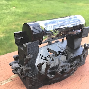 Venom Symbiote Contained in a Glass Vial with Custom Display Stand - CosPlay