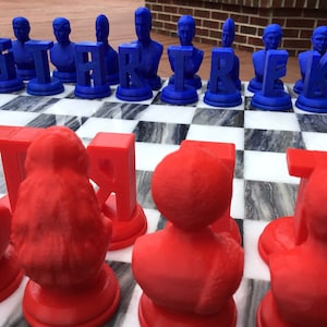 Star Trek (FAN ART) Chess Set Spock, Kirk, Scotty, Picard, Data, Worf ...