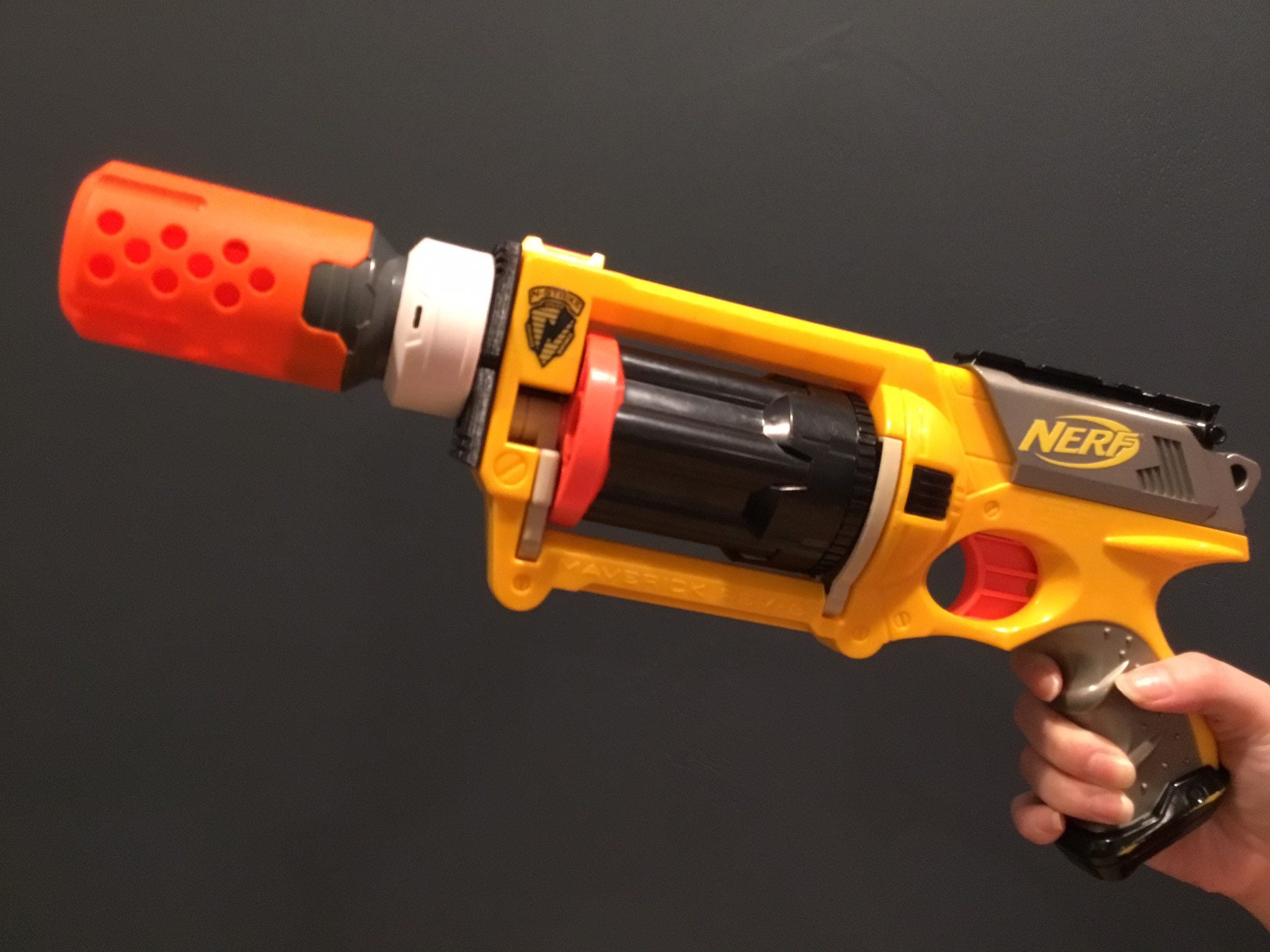 NERF Strife 修正版 / NERF Maverick 修正版 NERF N-Strike Maverick Rev-6 Dart Gun w/ 10 darts - Works Great | eBay