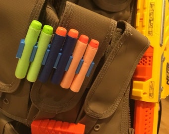 Nerf Compatible 6 Dart Clip on Easy Load and Unload Holder