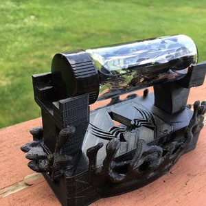 Venom Symbiote Contained in a Glass Vial with Custom Display Stand - CosPlay