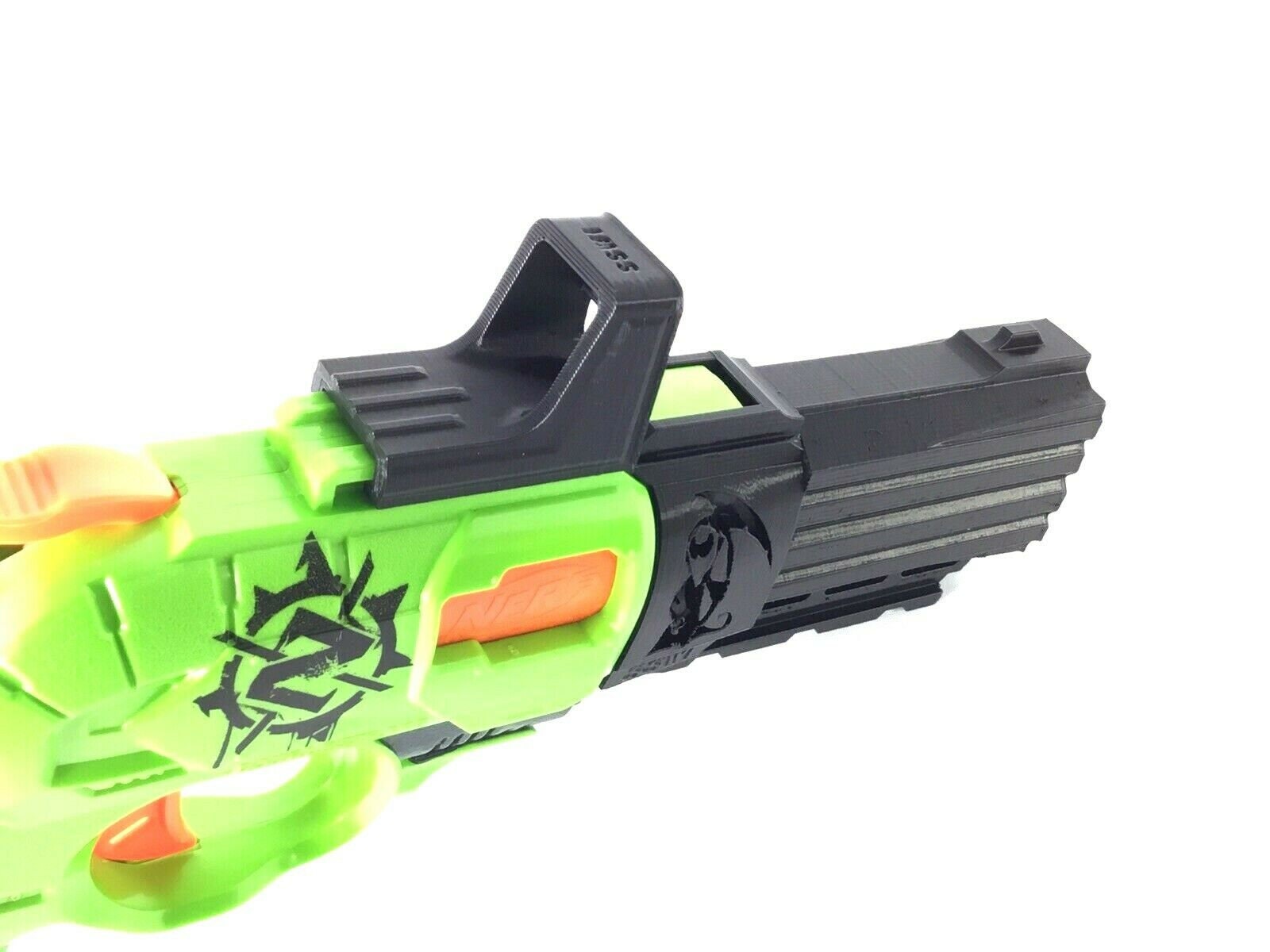 SSWI Modded Nerf Doublestrike Reaper Tactical Barrel and Iron Site