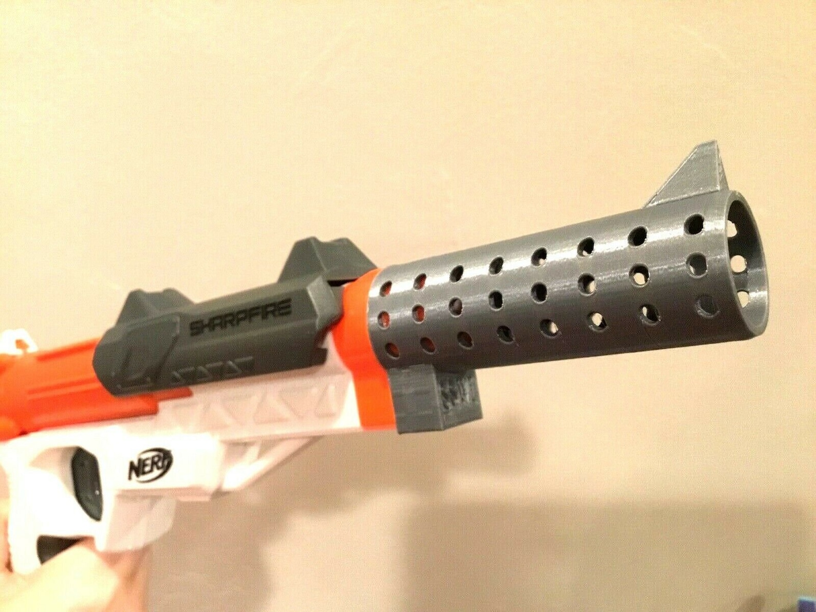 Nerf Sharpfire Barrel Suppressor Attachment Extension Mod Etsy