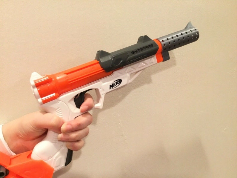 Nerf SharpFire Barrel Suppressor Attachment Extension Mod | Etsy