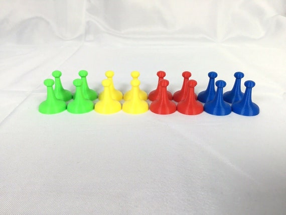 Sorry Board Game Replacement Pieces Parts Pawns Movers 16 Red Green Blue  Yellow