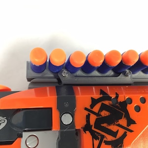 SSWI Nerf Compatible Tactical Rail Ammo Holder Holds 6, 8 or 10 Darts Universal