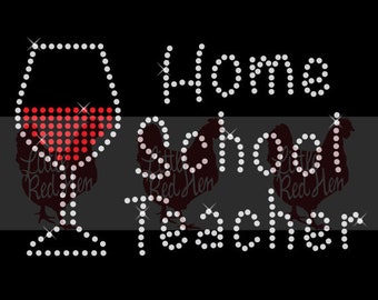 Home School Teacher Rhinestone Pattern