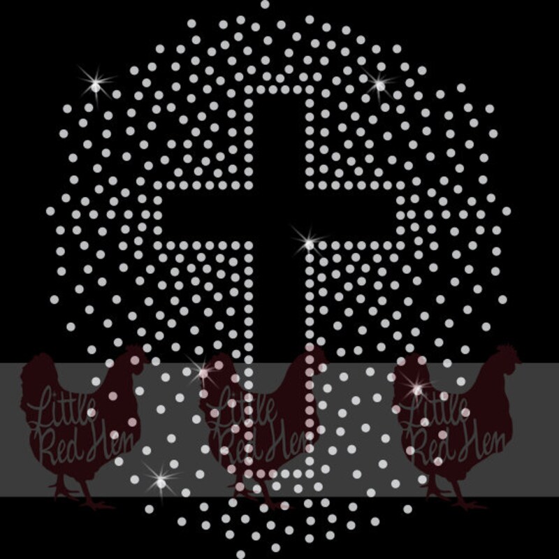 Rhinestone Cross Template - Etsy