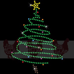 Christmas Tree Rhinestone Template