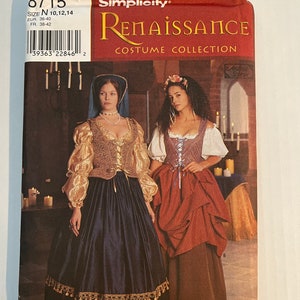 Simplicity Pattern 8715 size 10-12-14 renaissance custom collection