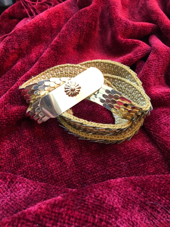 Vintage Gold Tone Stretch Belt s-l400.jpg main image 2