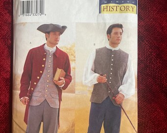 Butterick Pattern 3072  Size 44-46-48 colonial 1776 style dress pattern. Make it real colonial making history