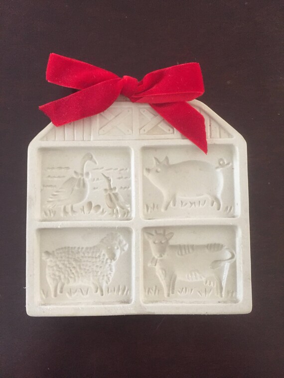 1994 Pampered Chef Cookie Press Barnyard Animals In Farmhouse Etsy