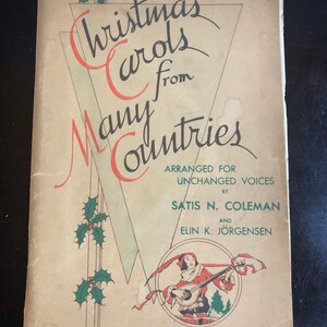 A 1934 Christmas Carols from Many Countries song book