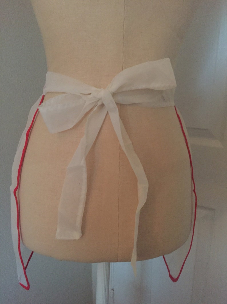 1950/'s handmade Valentines Organza Apron