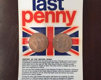 A sealed package of two last pennys from Great Britain
